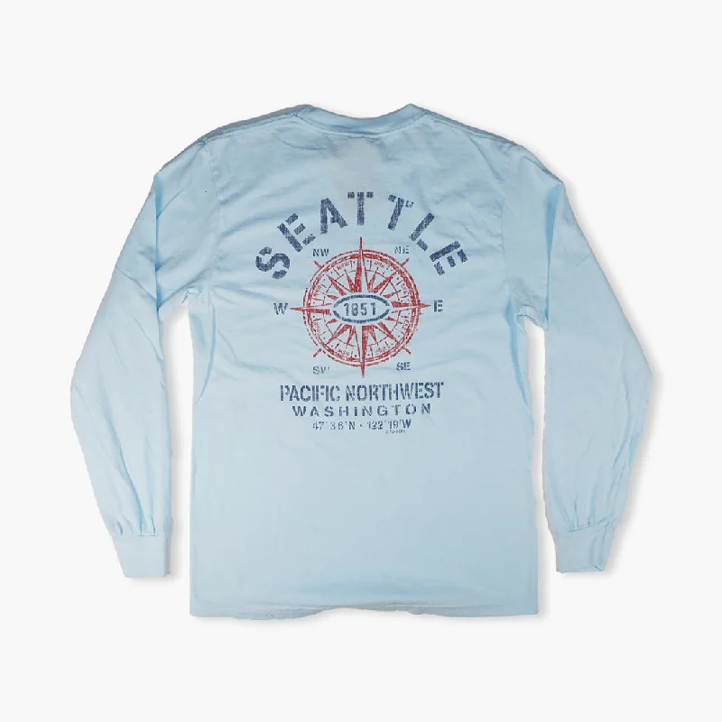 Weekend Savings Bonanza Big Compass Chambray Long-Sleeve T-Shirt