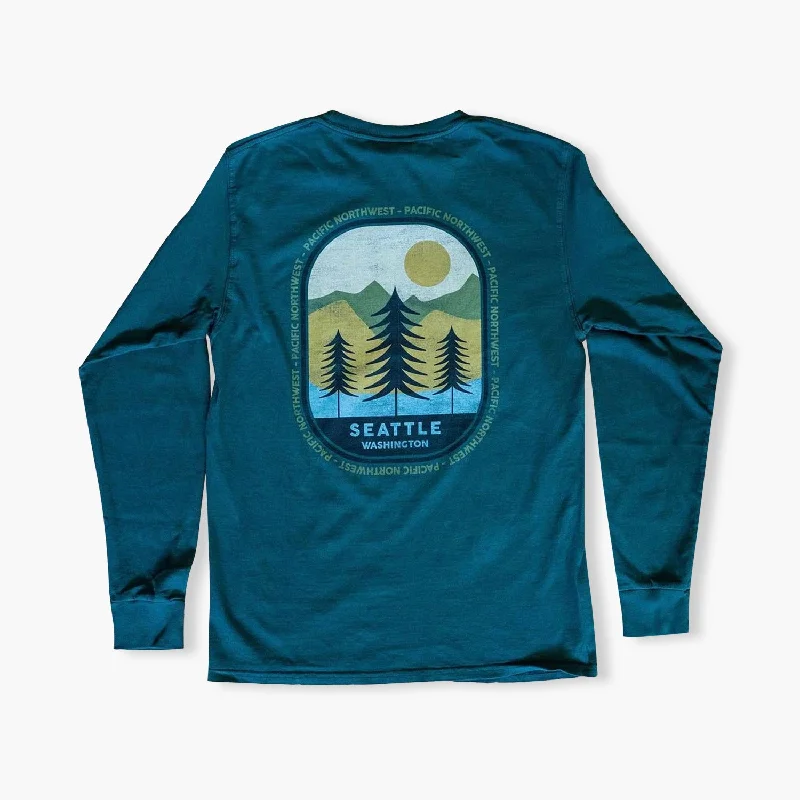 Weekend Bargains to Cherish Bopper Pine Seattle Long Sleeve T-Shirt