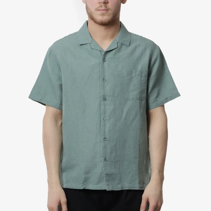 Midnight Madness Brixton Bunker Linen Blend Camp Collar Shirt