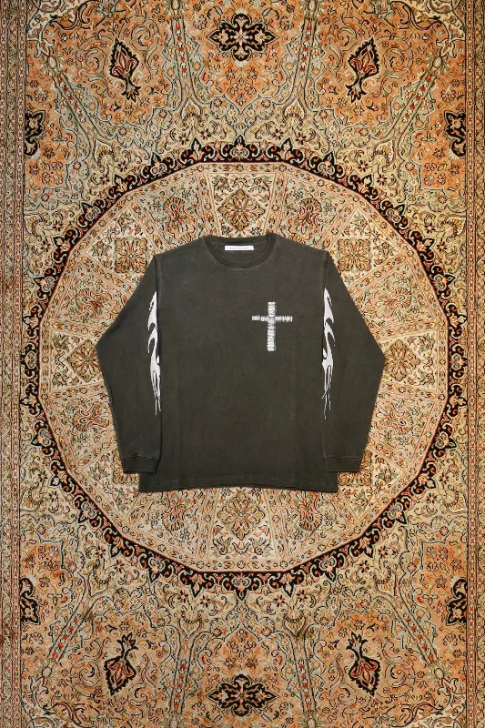 Steal Deal Children of the discordance PIGMENT DYEING AND PRINT LS TEE (BLACK)