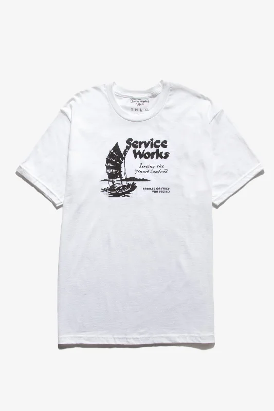 Price Cut Service Works - Sail Away Tee - White