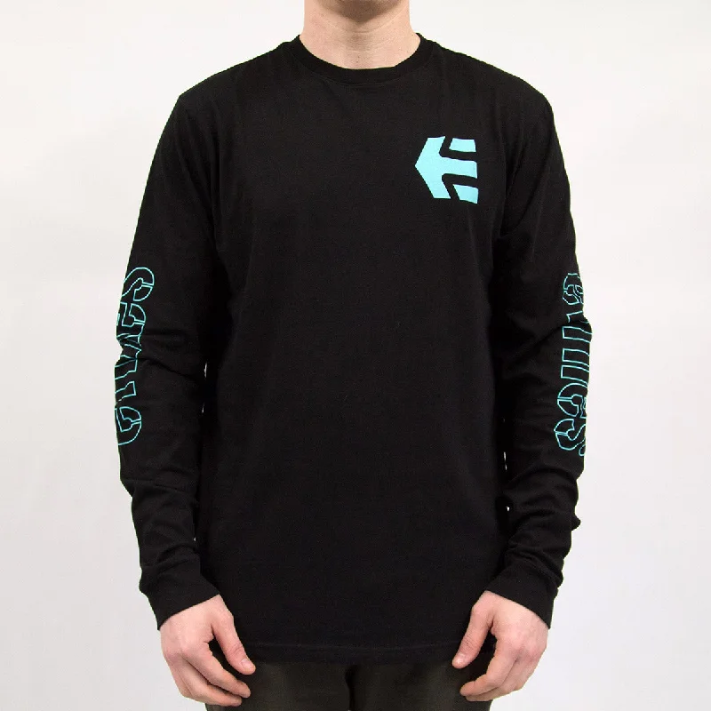 Final Offer Etnies Stencil LS Tee Black/Teal
