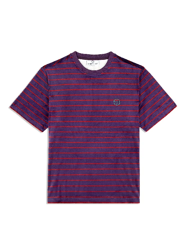 Weekend Bargains to Snag Foggia Velour T-Shirt- Blackberry Cordial
