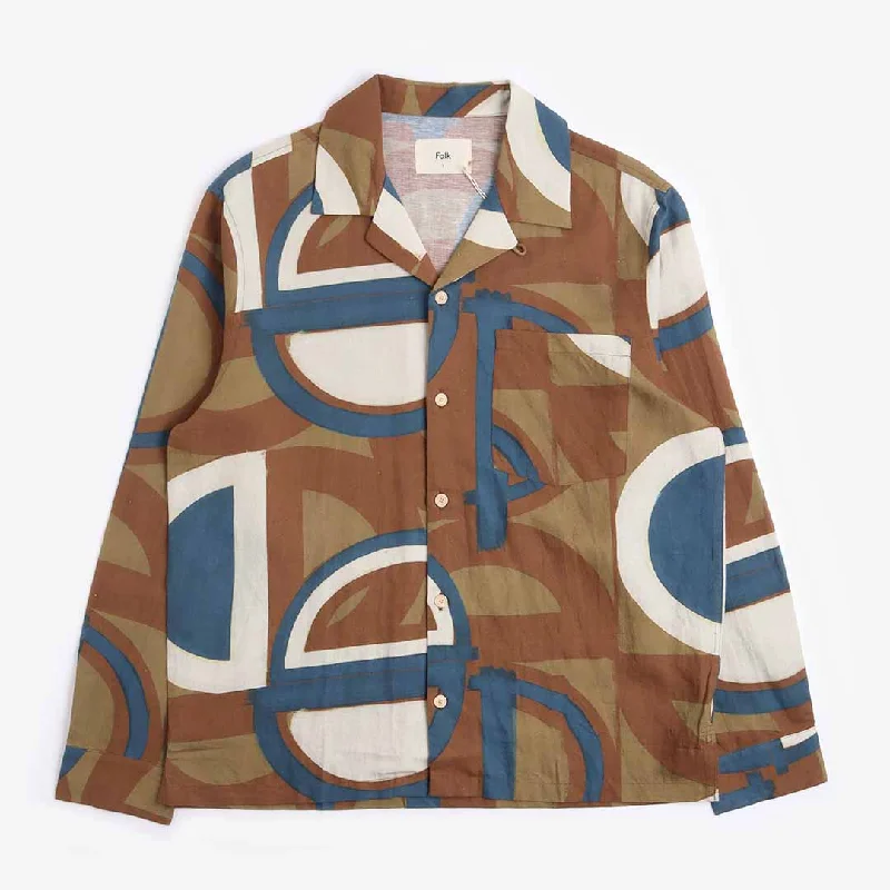 Members Only Folk Long Sleeve Soft Collar Shirt