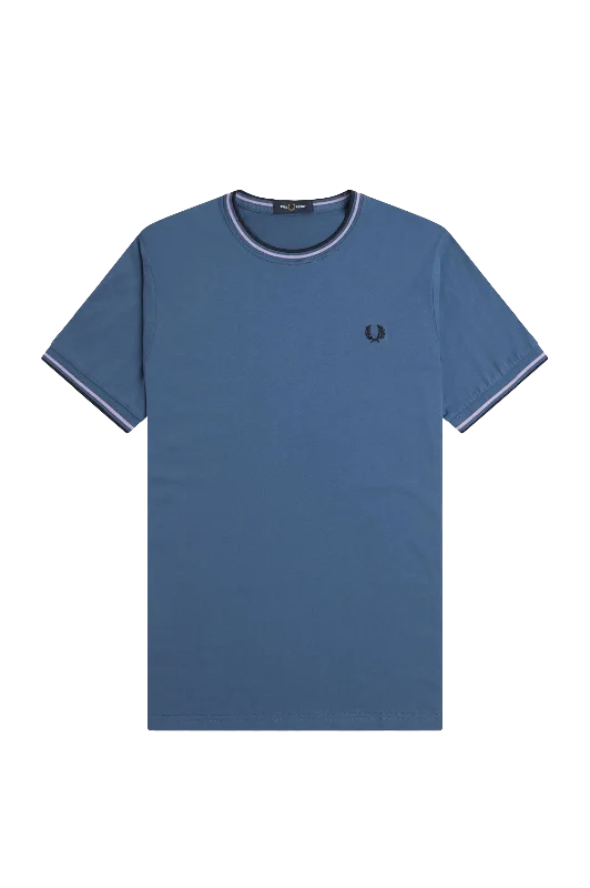Best Bargains Fred Perry Twin Tipped SS Tee Midnight/Violet