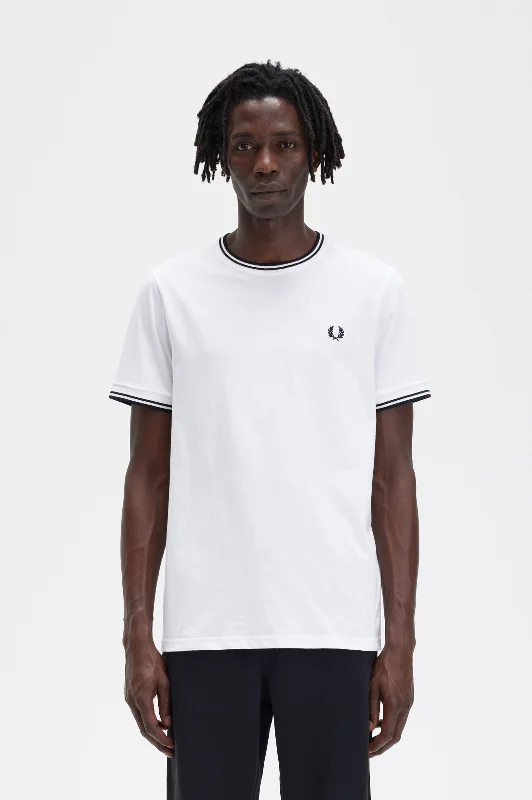 Early Bird Discount Fred Perry Twin Tipped T-Shirt White