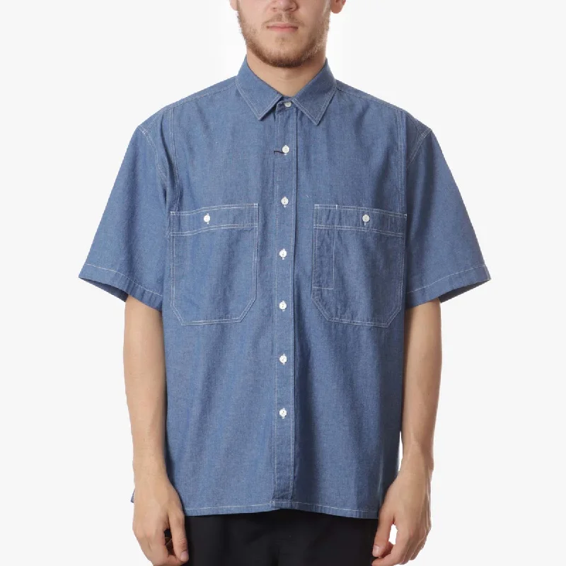 Massive Deal FrizmWORKS Chambray Big Pocket Half Shirt