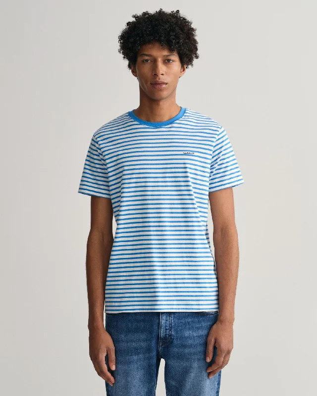 Stock Clearance Gant Striped SS T-Shirt Day Blue