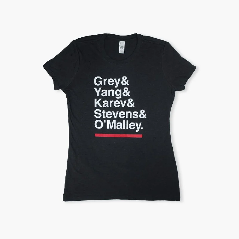 Exclusive Deal Grey's Anatomy Names Women's Heather Black T-Shirt