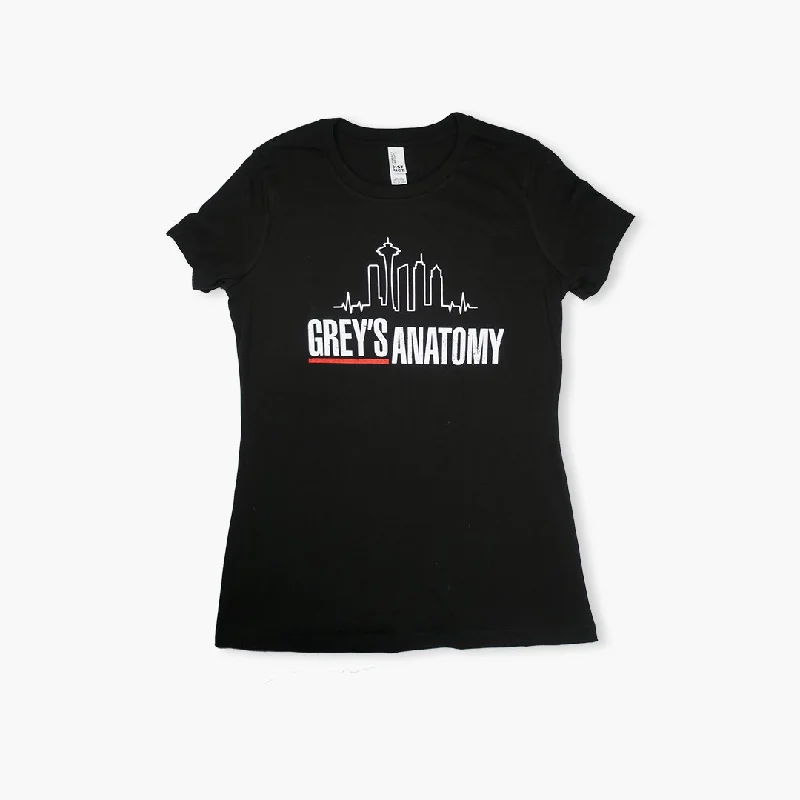 Limited Stock Grey's Anatomy Skyline Women's Black T-Shirt