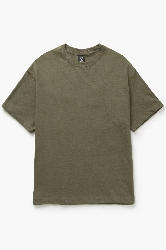 Weekend Shopping Extravaganza Hanes - Oversized Beefy-T 6oz T-Shirt - Fatigue Green