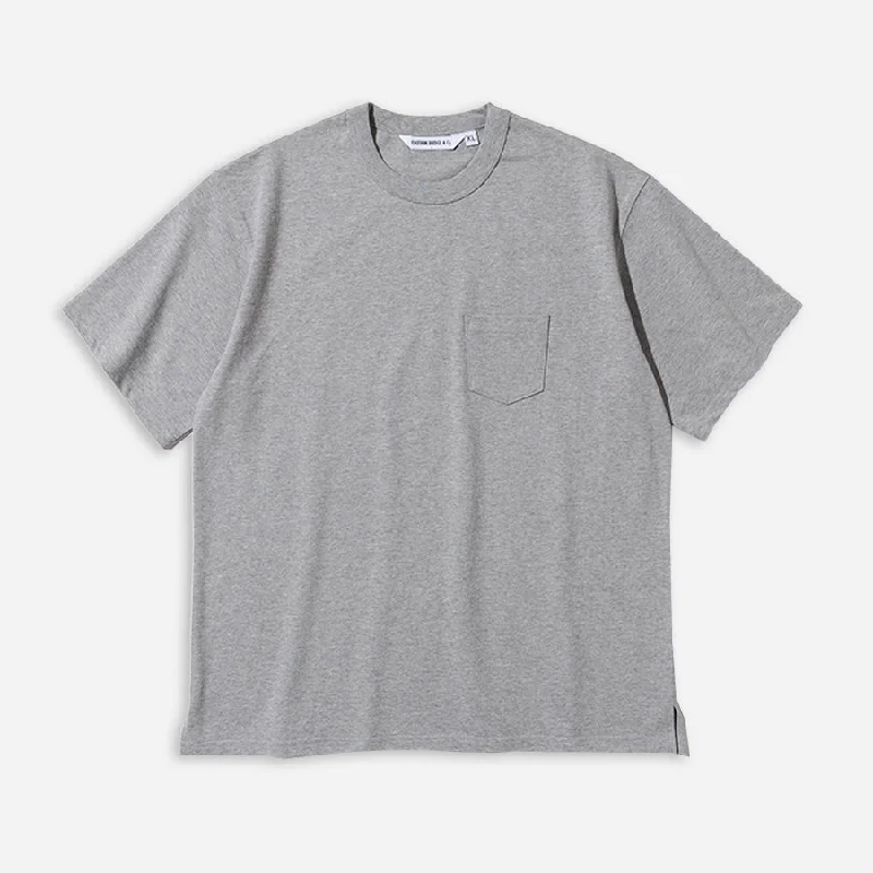 The Best Prices HEAVYWEIGHT POCKET TEE -GREY MELANGE