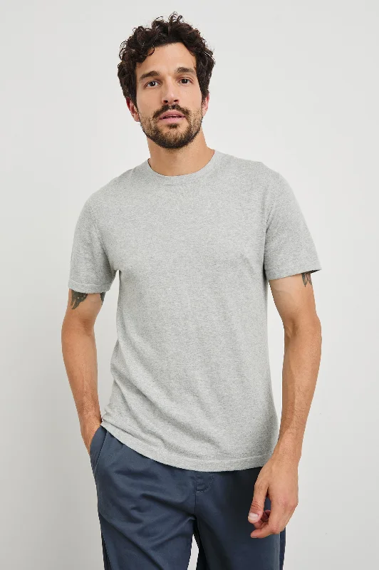 Weekend Bargains to Relish MASON COTTON CASHMERE T-SHIRT - HEATHER GREY