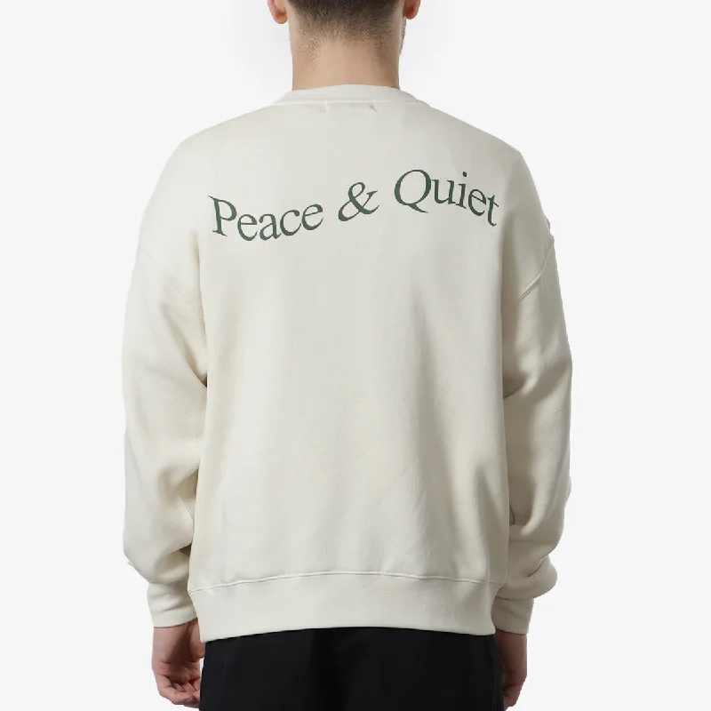 Bonus Savings Museum of Peace and Quiet Wordmark Crewneck Sweatshirt