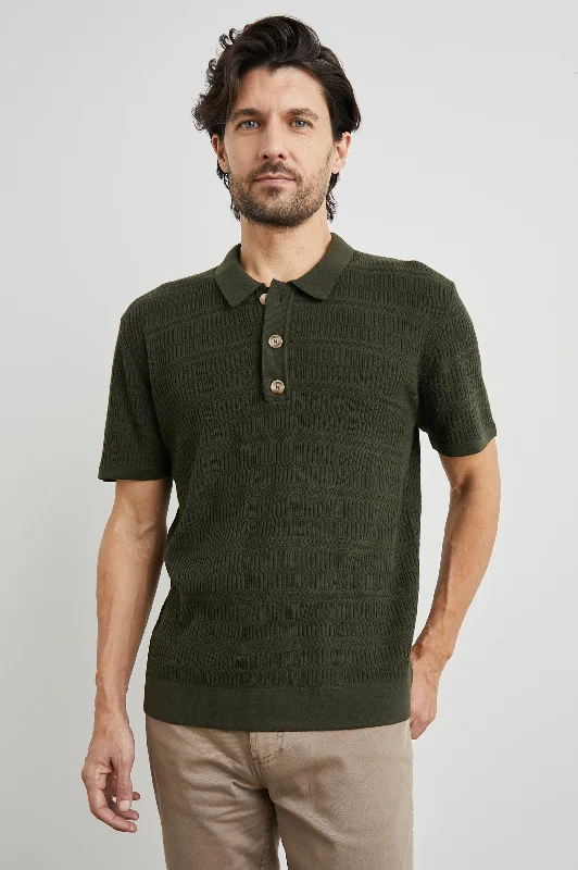 Weekend Discounts to Indulge In NATHAN POLO SHIRT - ANCIENT OLIVE