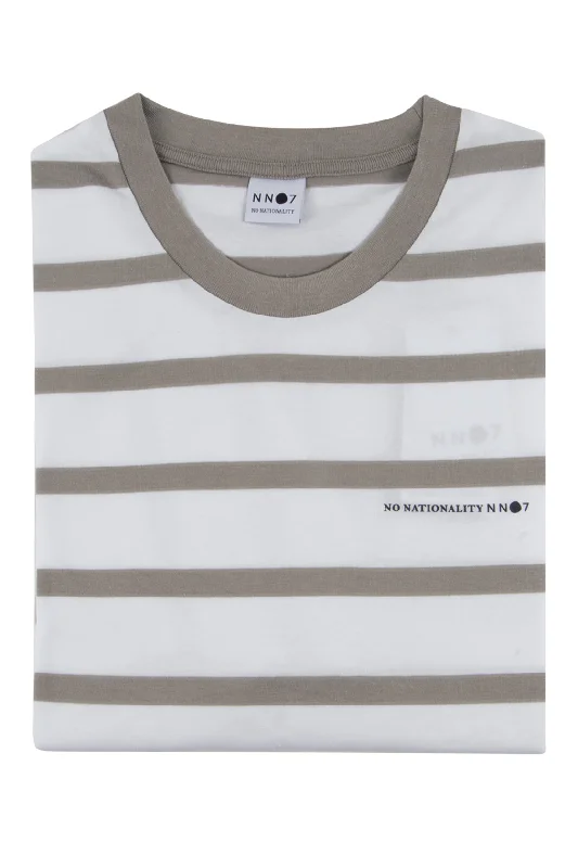 Act Now NN07 Aspen Stripe Tee Grey
