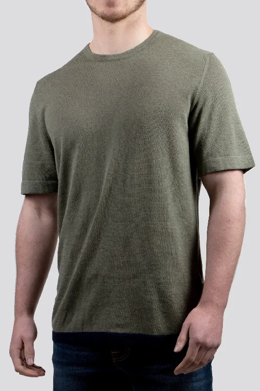 Bonus Savings NN07 Green Knit Crew T-Shirt