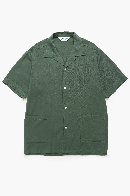 Great Deal Non Stock MFG - Short Sleeve Rayon Shirt- Green