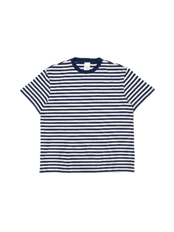 Buy More, Save More Nudie Jeans Leif Breton Stripe Tee Off-white/Blue