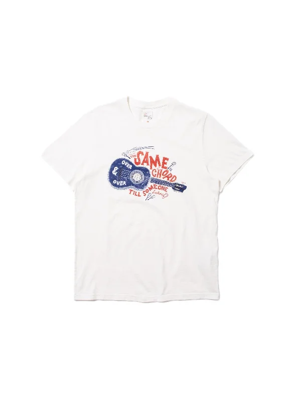 Stock Up and Save Nudie Jeans Roy Gitarr Tee Off-white