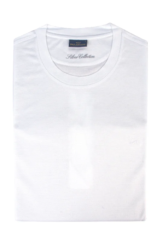 Instant Savings Paul & Shark Pique Cotton SS Tee White