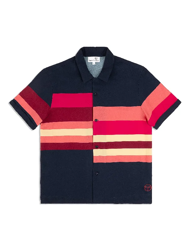Super Sale Pennellata Cabana Shirt- Maritime Blue/ Multi