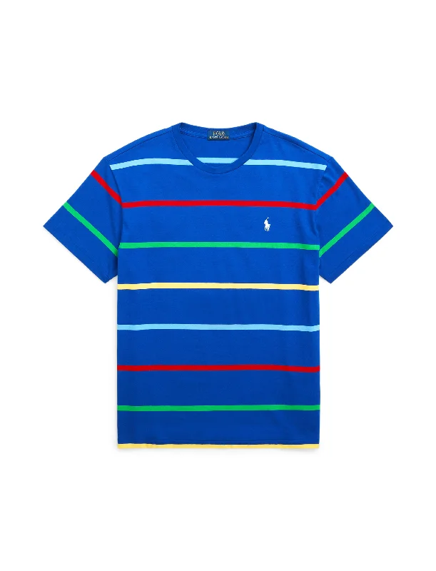 Deep Discounts Polo Ralph Lauren Classic Fit Strp Jersey Tee Sapphire