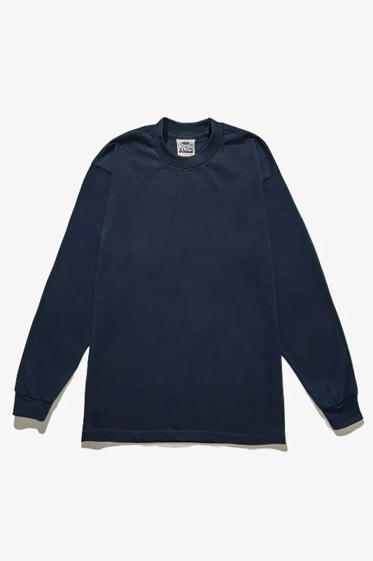 Exclusive Weekend Offers Inside Pro Club - Heavyweight Long Sleeve T-Shirt - Navy