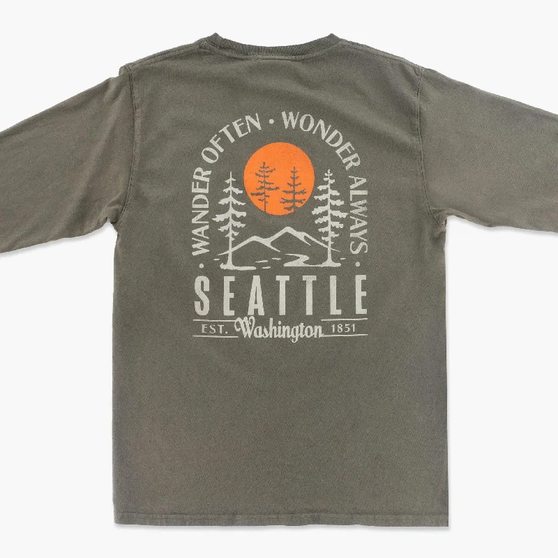 Hot Buy Project Hunter Green Seattle Long Sleeve T-Shirt