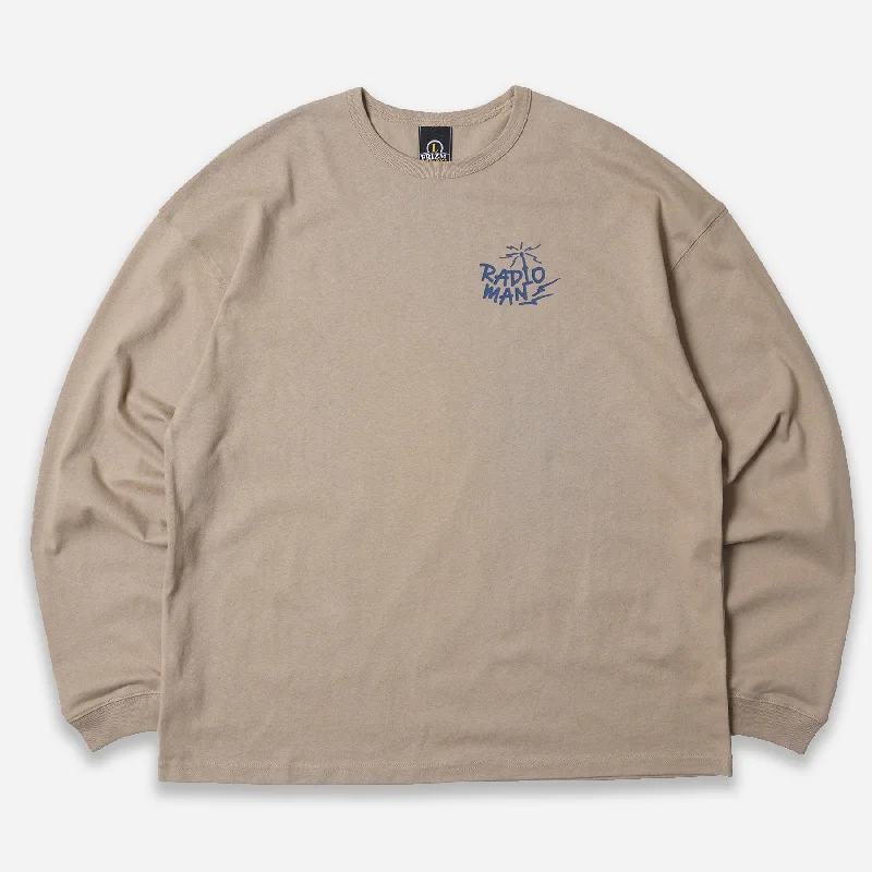 Bargain Alert RADIO MAN LONG SLEEVE TEE - SAND