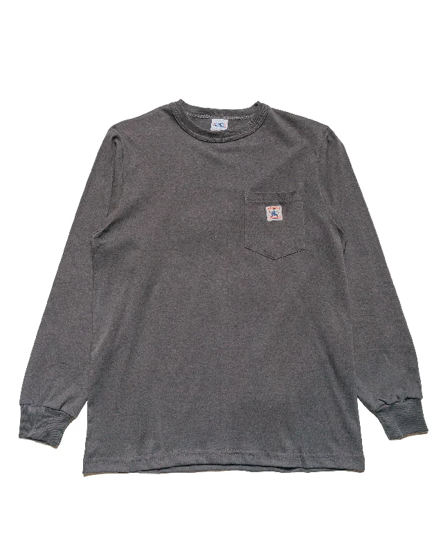 Buy More, Save More Randy's Garments Long-Sleeve Pocket Tee Grey