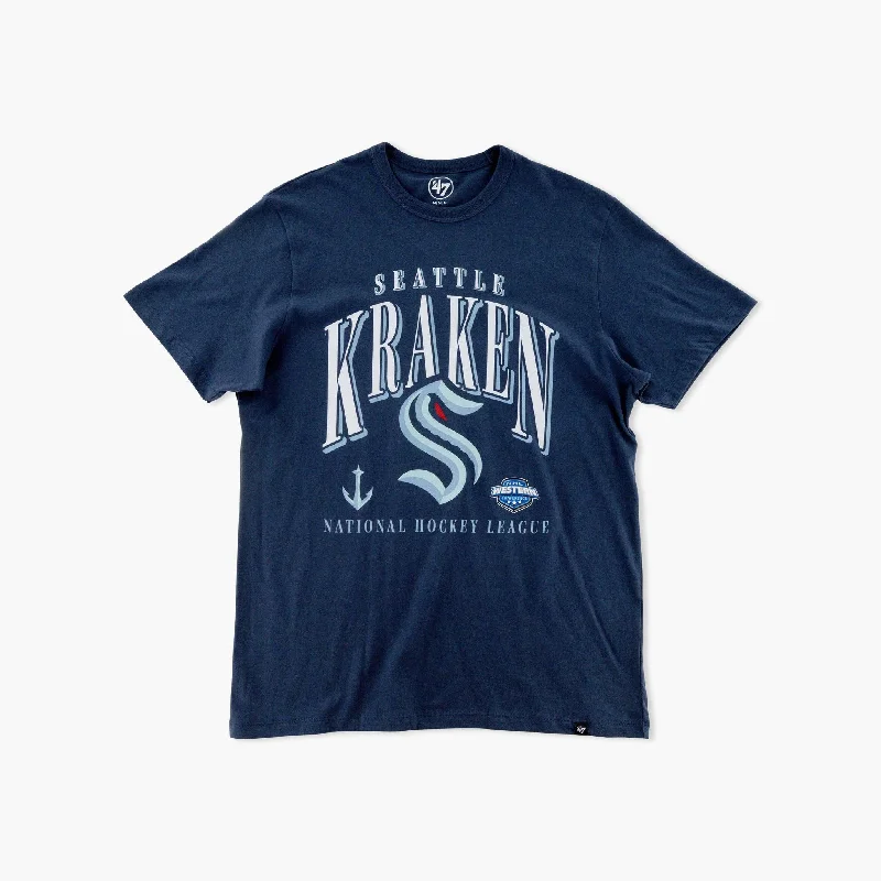 TIME-Limited Offer Seattle Kraken Atlas Blue Crease T-Shirt