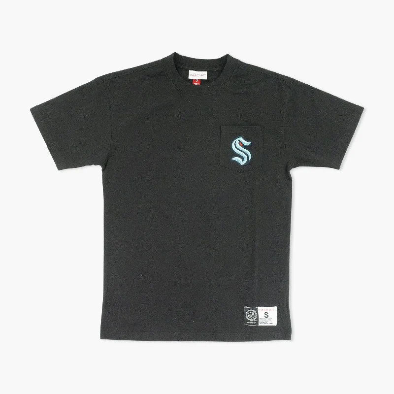 YEAR-End Clearance Seattle Kraken Black Premium Pocket T-Shirt