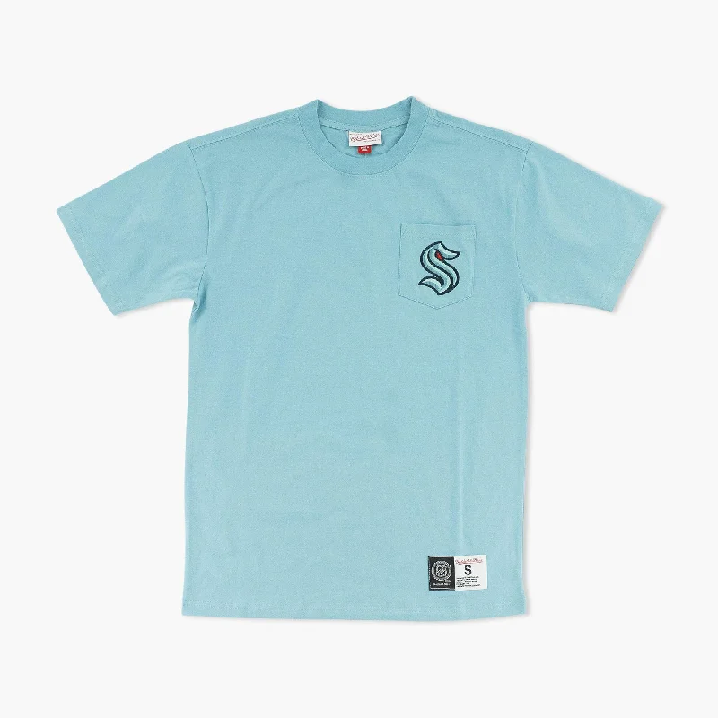 Value Deals Seattle Kraken Ice Blue Premium Pocket T-Shirt