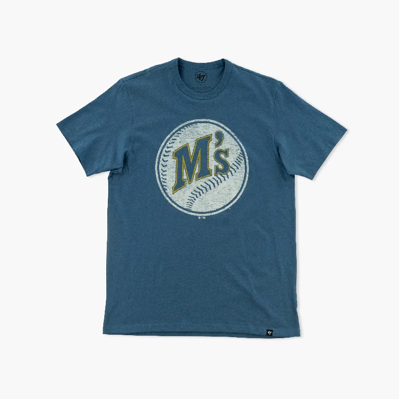 Daily Special Seattle Mariners Cadet Blue Baseball Logo T-Shirt