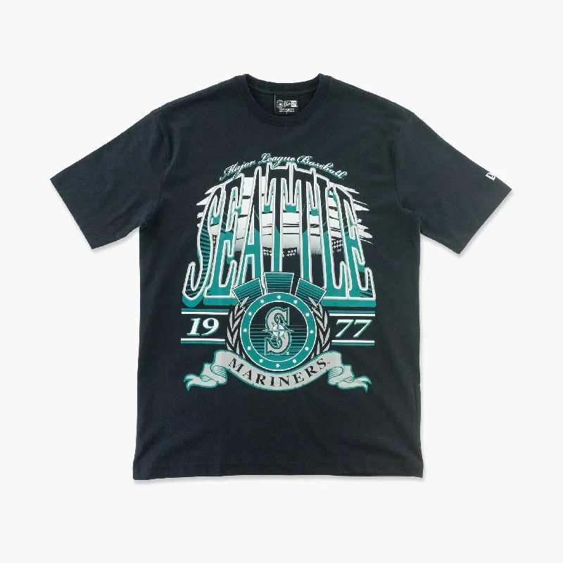 Huge Savings Seattle Mariners Navy Ribbon T-Shirt