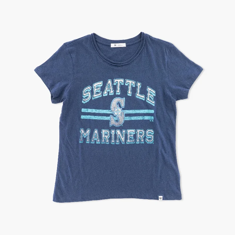 The Best Deal Seattle Mariners Women's Atlas Blue Striped Women's T-Shirt