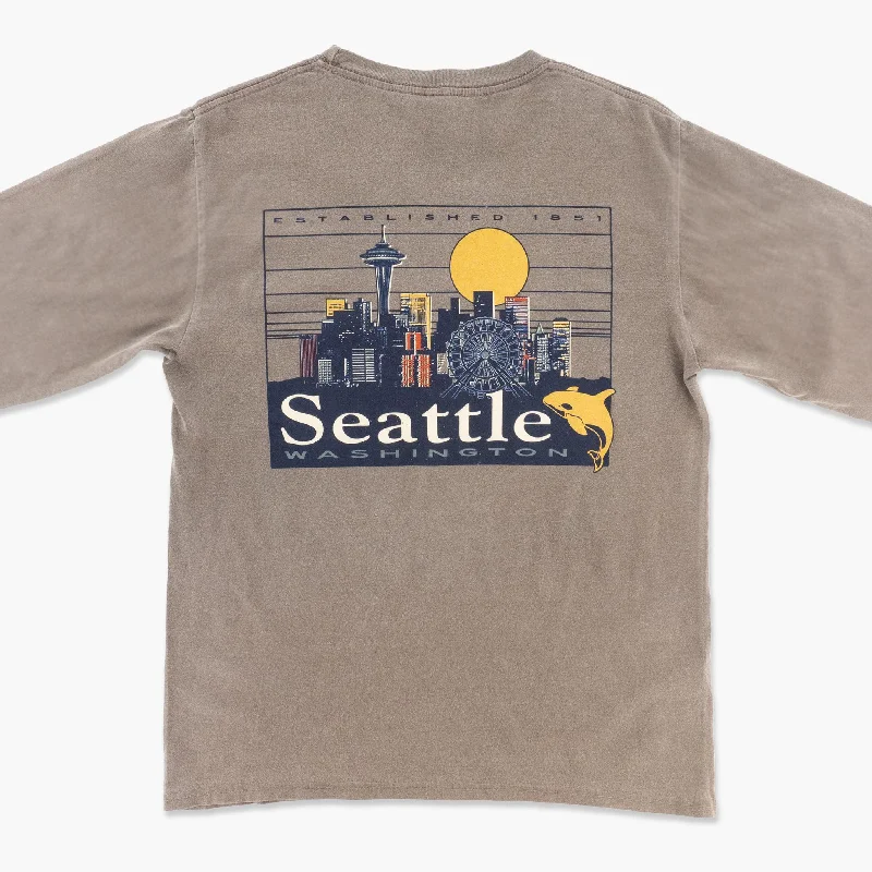 Great Deal Seattle Scoria Cigar Long Sleeve T-Shirt