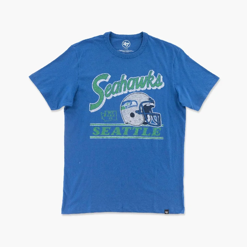 Closeout Seattle Seahawks Historic Jetty Blue Fly By T-Shirt