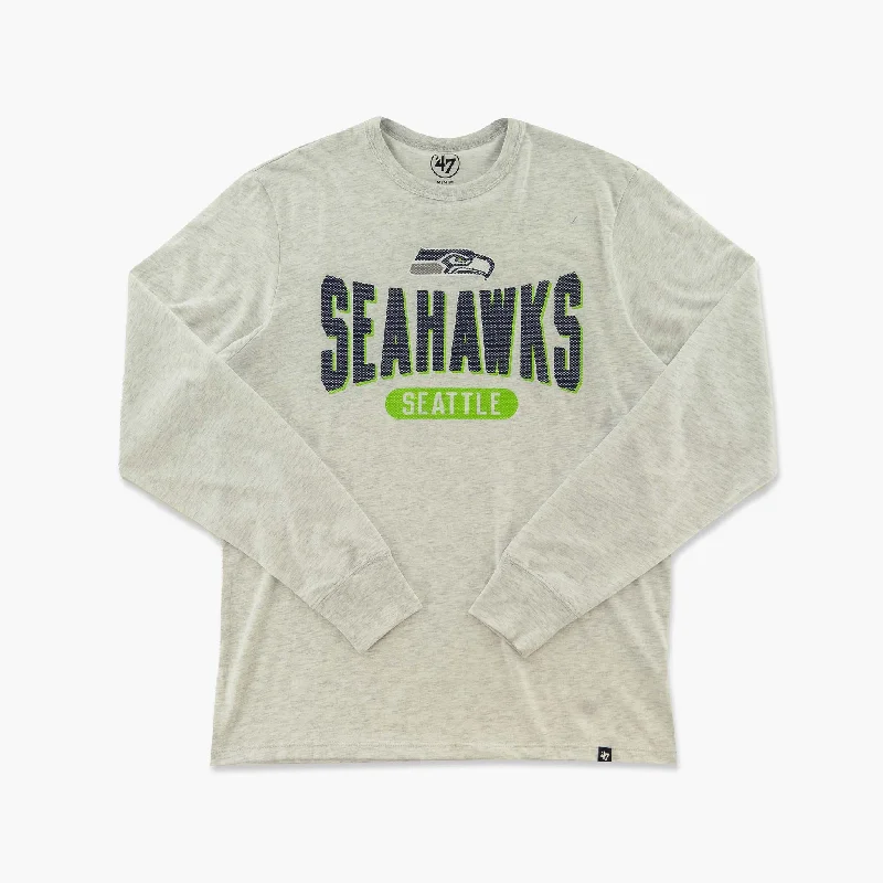 Bonus Savings Seattle Seahawks Relay Grey Outstretch Long Sleeve T-Shirt