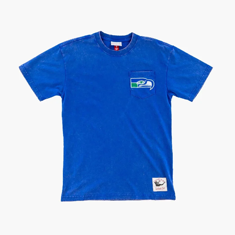 Extra Savings Seattle Seahawks Vintage Wash Throwback Premium Pocket T-Shirt