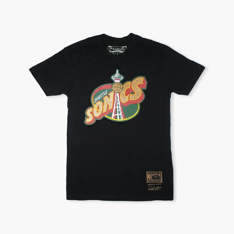 Clearance Event Seattle SuperSonics Black Space Needle Logo Premium T-Shirt
