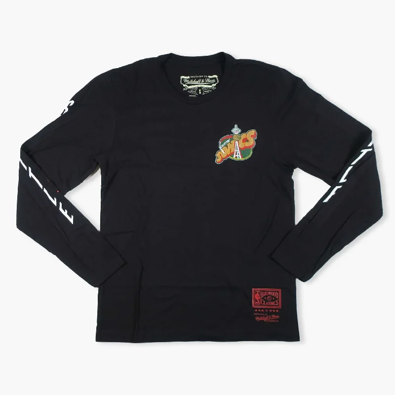 Buy More, Save More Seattle SuperSonics Classic Space Needle Long Sleeve Shirt