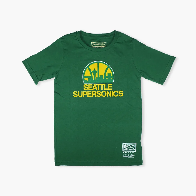 Doorbuster Deal Seattle Supersonics Green Skyline Youth T-Shirt