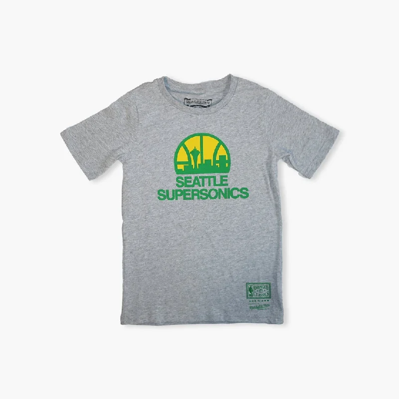 Exclusive Access Seattle Supersonics Grey Skyline Youth T-Shirt