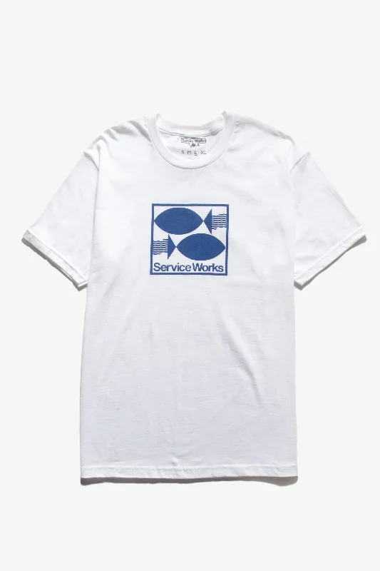 Limited Availability Service Works - Turbot Tee - White