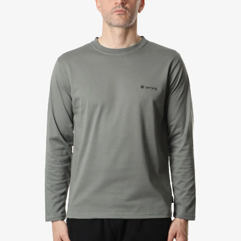 Great Deal Snow Peak SP One point Logo Long Sleeve T-Shirt
