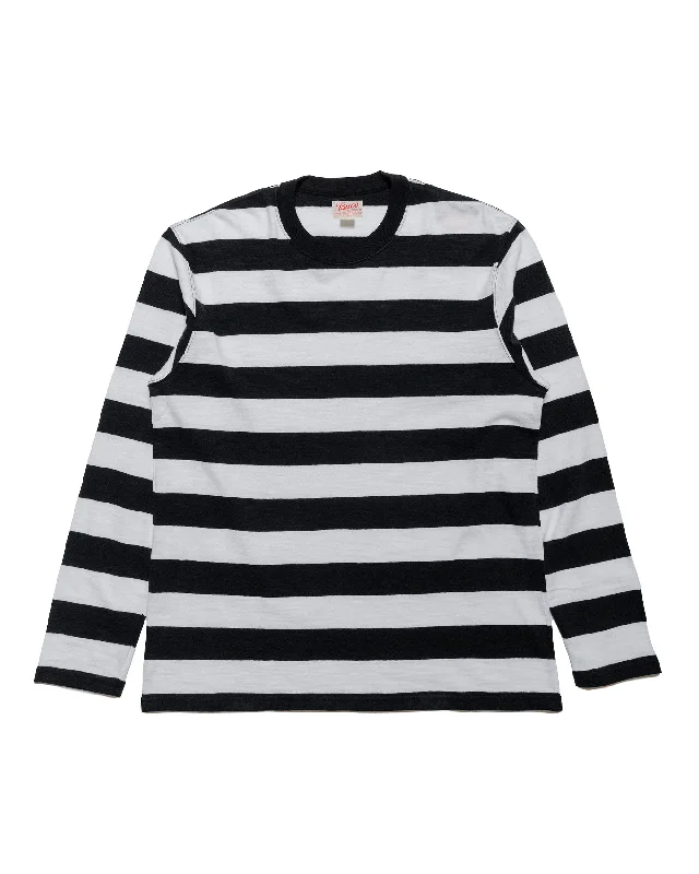 Act Now The Real McCoy's BC24001 Buco Stripe Tee L/S White