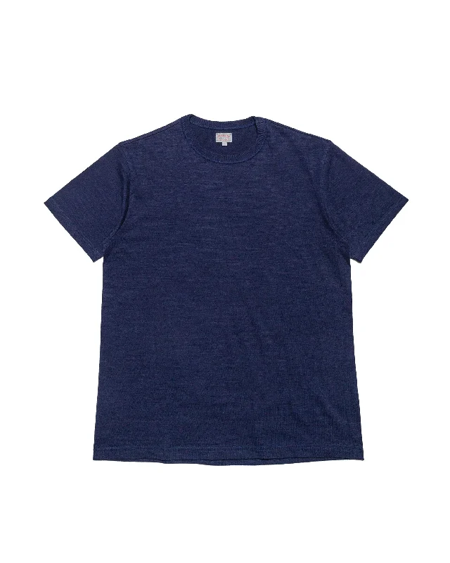 Deal Zone The Real McCoy's MC19010 Athletic T-Shirt / Loop-Wheel Navy