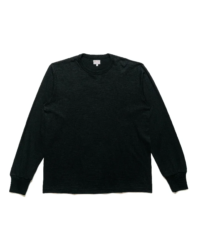 Massive Deals The Real McCoy's MC21109 Athletic L/S T-Shirt / Loop-Wheel Black